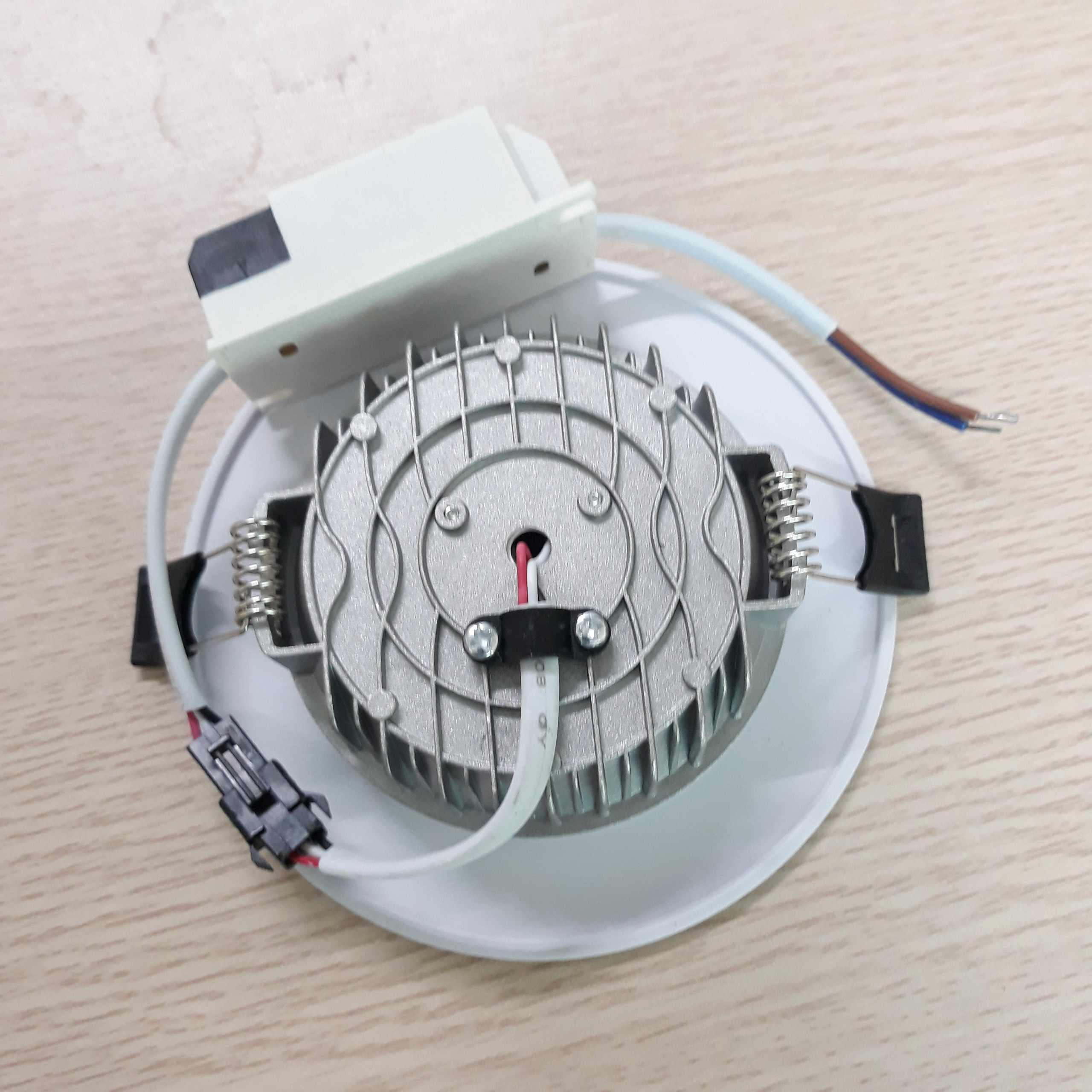 Combo 40 Đèn Led Âm Trần 9W - Đèn Downlight 9W viền vàng - Đế Đúc
