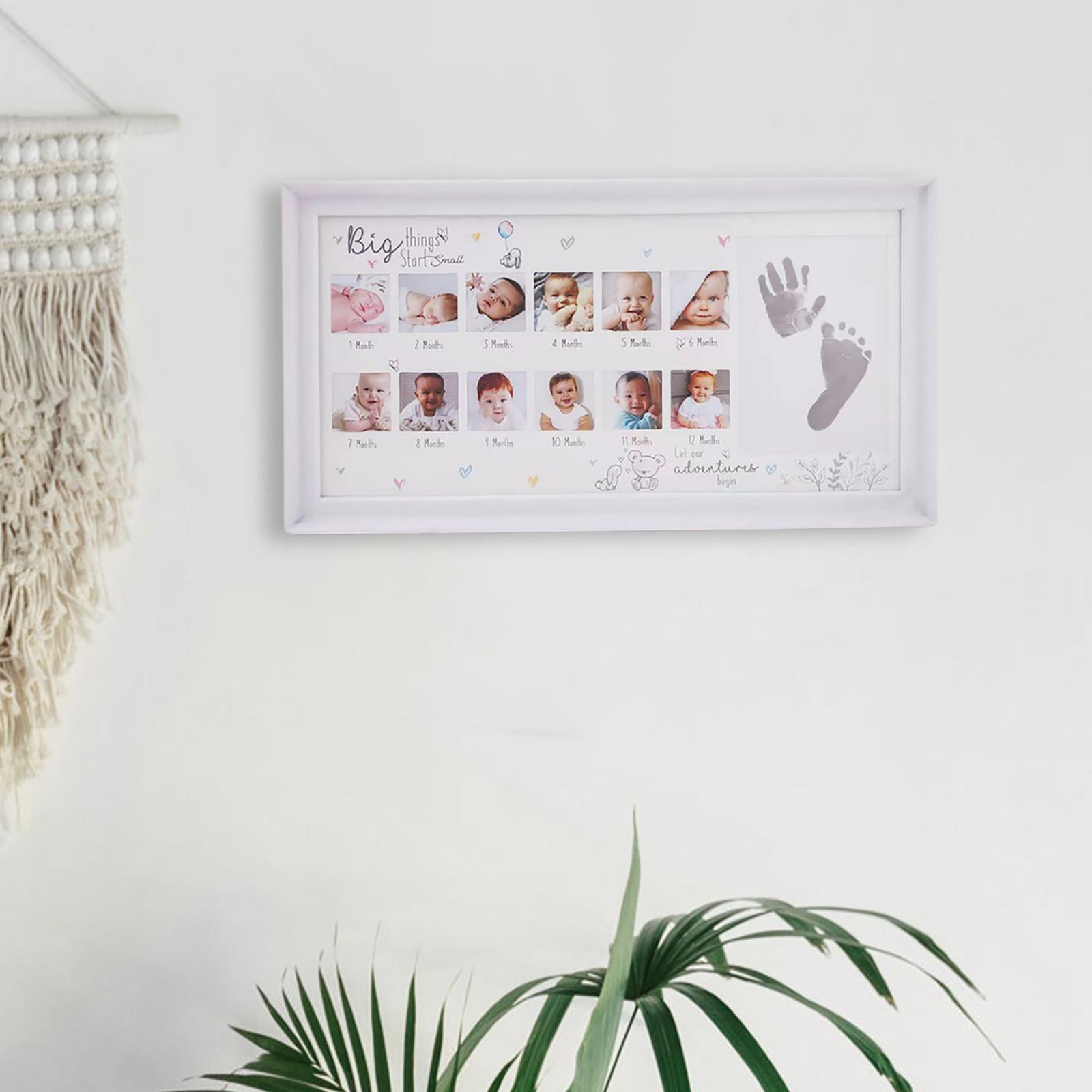 Babys First Year Photo Frame Personalized Newborn Gift Decor Nursery