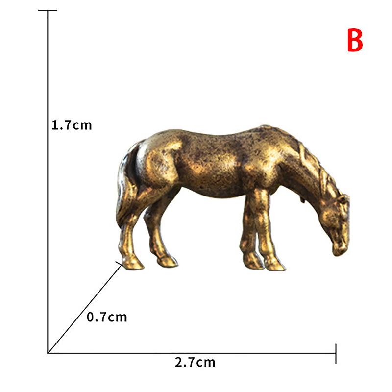 【Best value】 Solid Long Tail Horse Figurines Miniatures Ornaments Maoxiu.