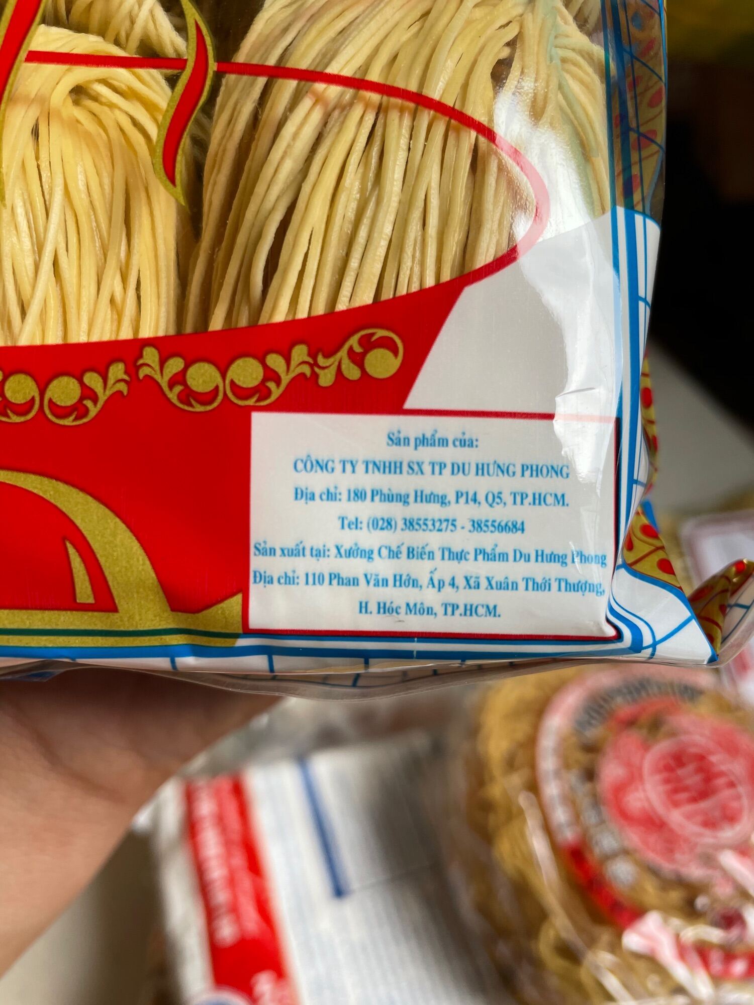 MÌ KHÔ TRỨNG GÀ (DU HƯNG PHONG) 454GR