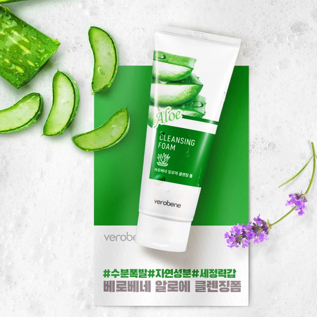 Sữa rửa mặt lô hội Verobene Aloe Cleansing Foam 150ml