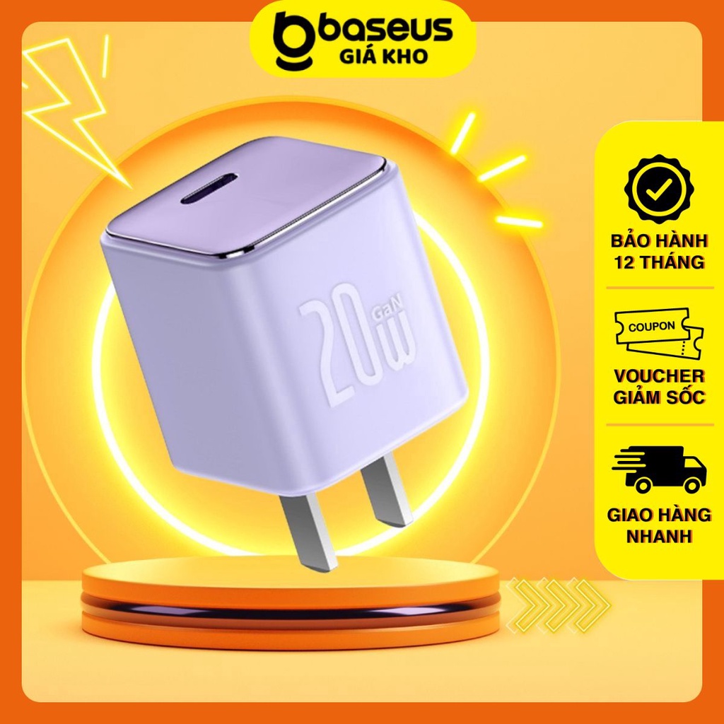 Đầu Sạc Nhanh BASEUS Gan3 (1c Sạc Nhanh 20w)-CCGN02000_