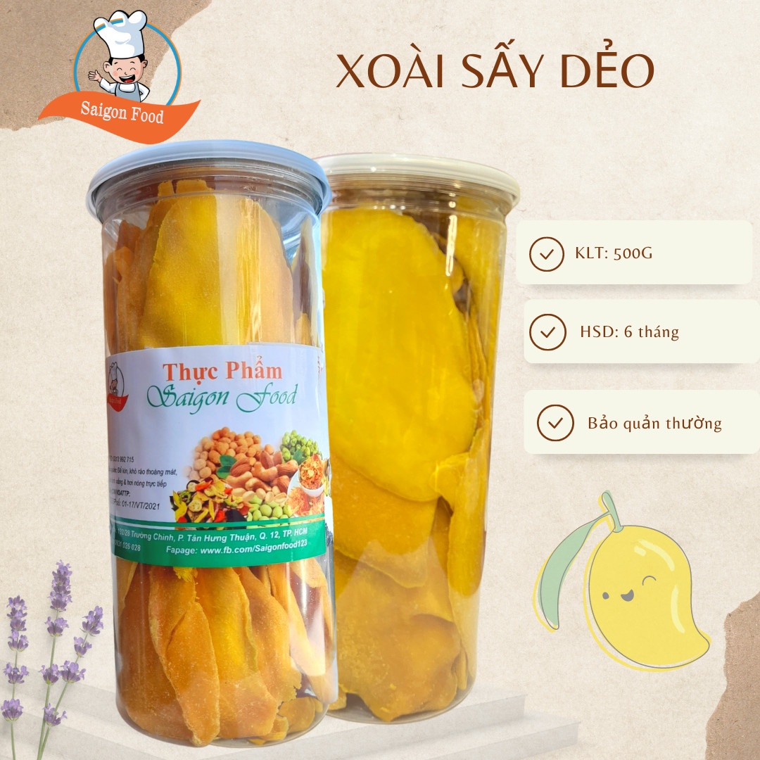 1kg xoài sấy dẻo thơm ngon tự nhiên - saigon food