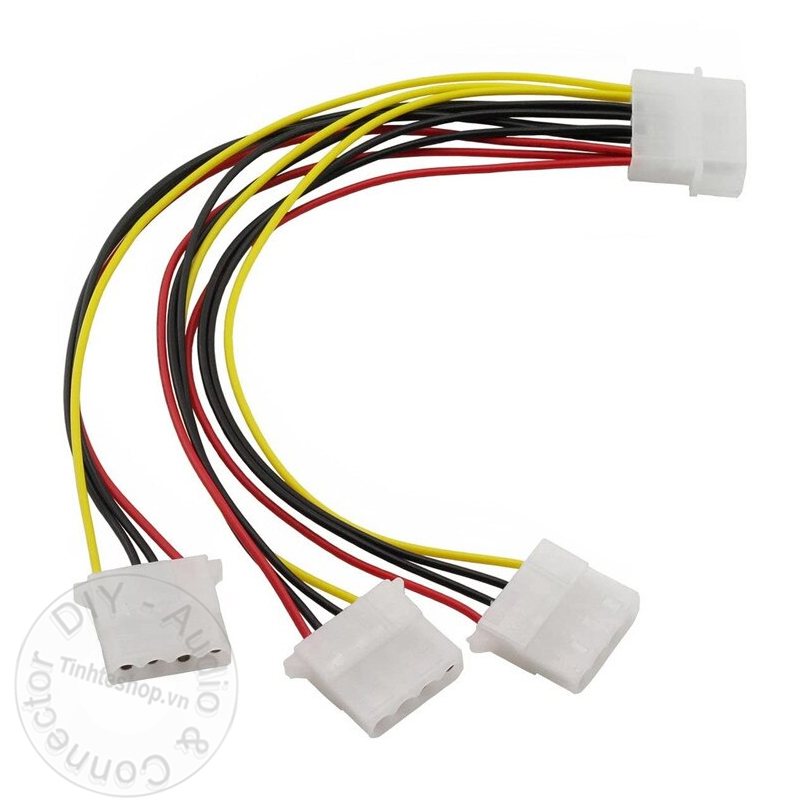 Dây chia nguồn IDE 4pin 1 ra 3 - Cáp nguồn molex IDE 4pin chia 1 thành 3 cho HDD FAN DVD-R