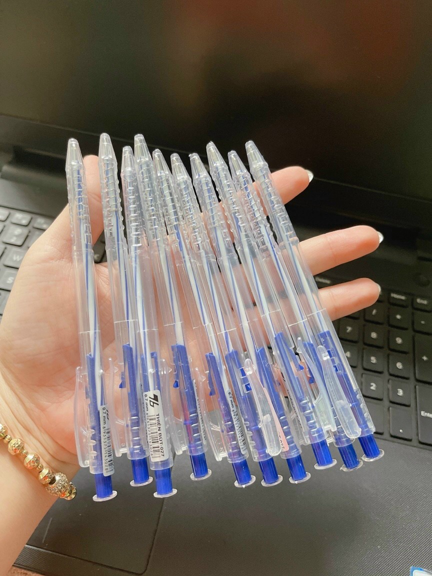 Bút bi văn phòng mực xanh