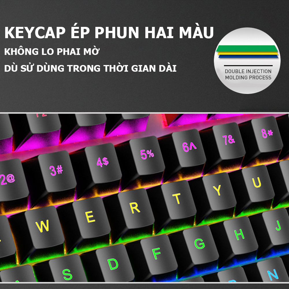 Bàn Phím Cơ POERMAX K1 Blue Switch Có Dây