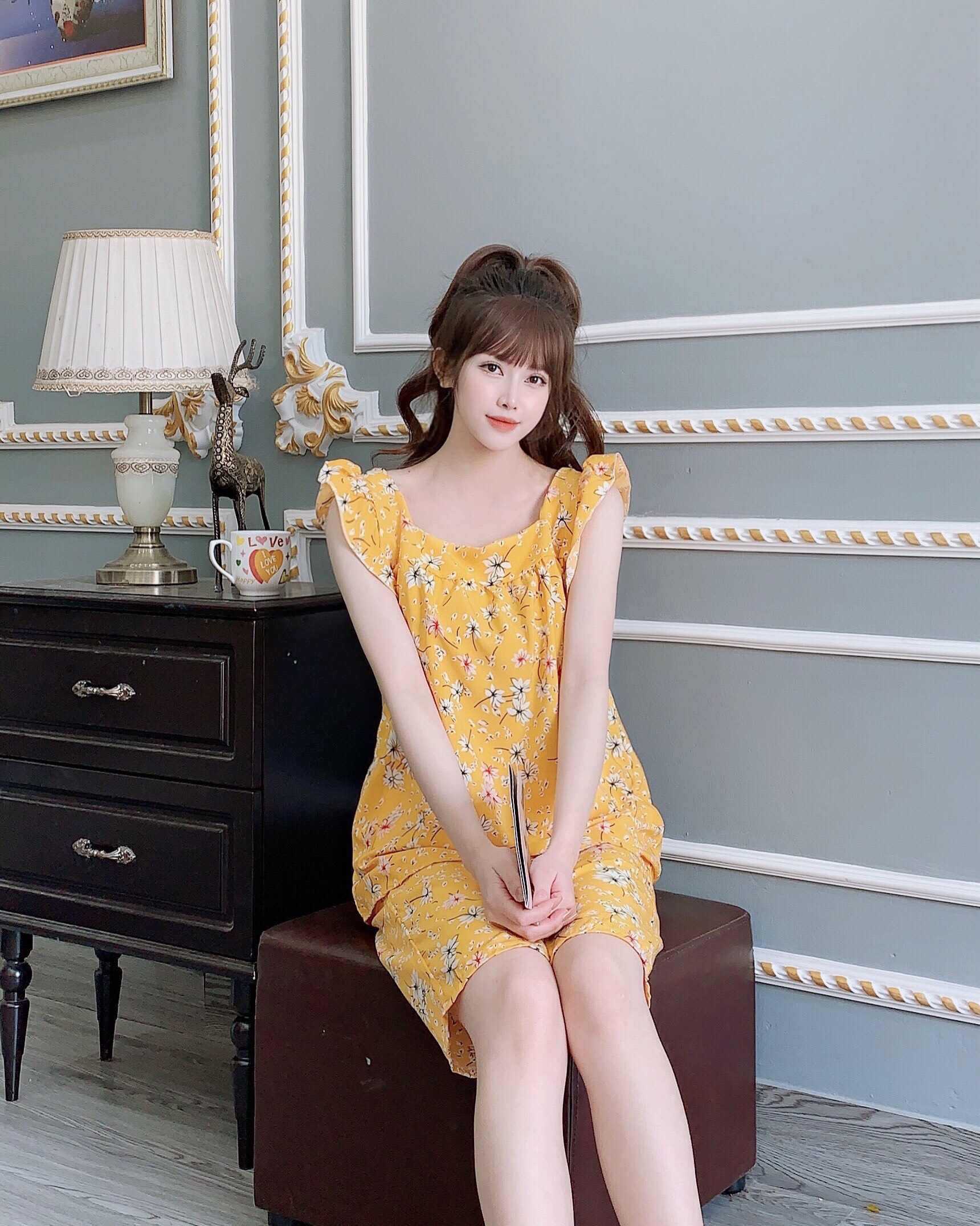 [3 size 46-70KG] Đồ bộ LỤA HOA LÁ MỀM MÁT KHÔNG NHĂN DỄ THƯƠNG thời trang