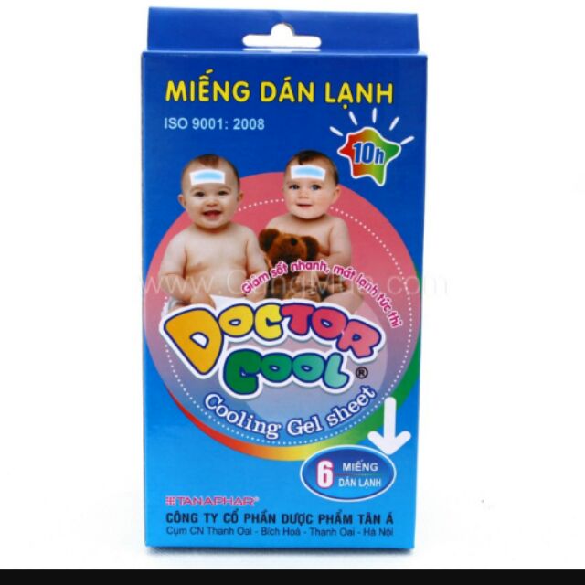 MIẾNG DÁN HẠ SỐT DOCTOR COOL (HỘP 6 MIẾNG)