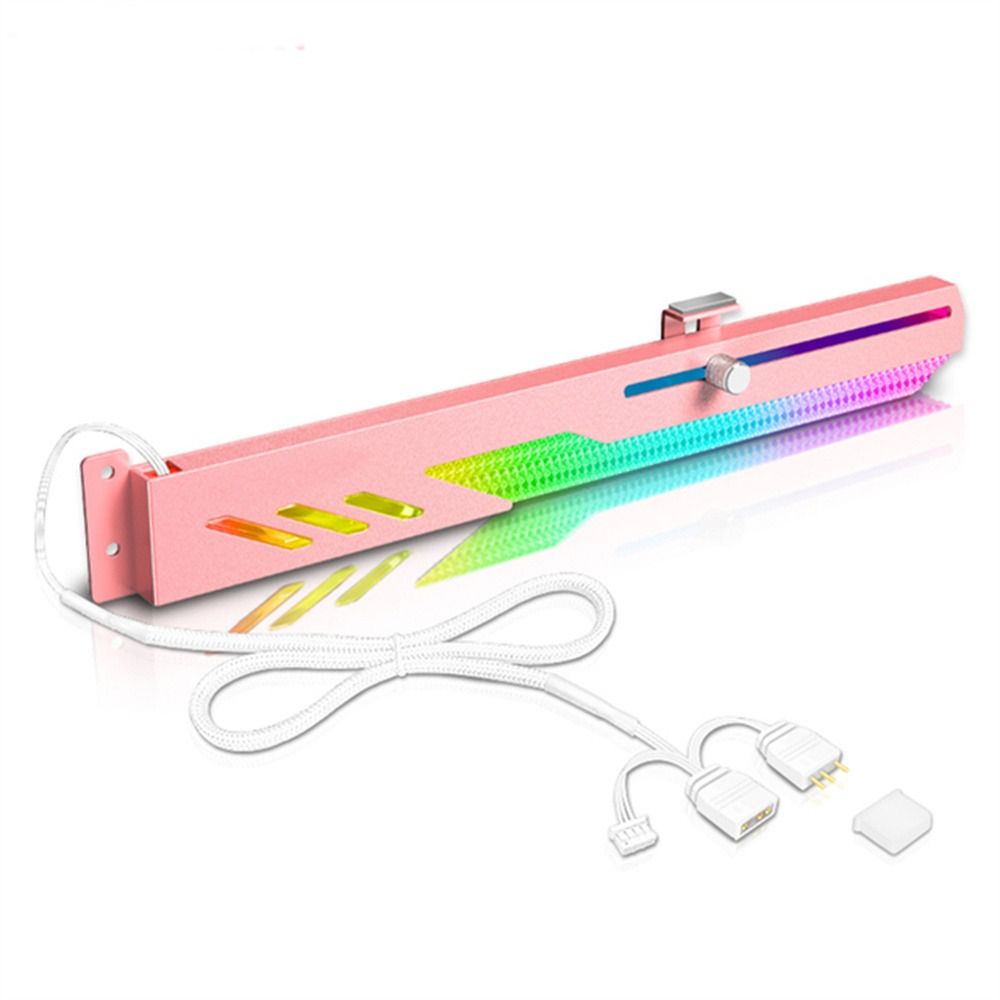 YELLING 5V ARGB VGA Holder Synchronous Horizontal Desktop Accessories Chassis Decoration Video Cards Holder Video Card Sag Holder GT8 Graphics Card Bracket Graphics Card Bracket Graphics Card Support