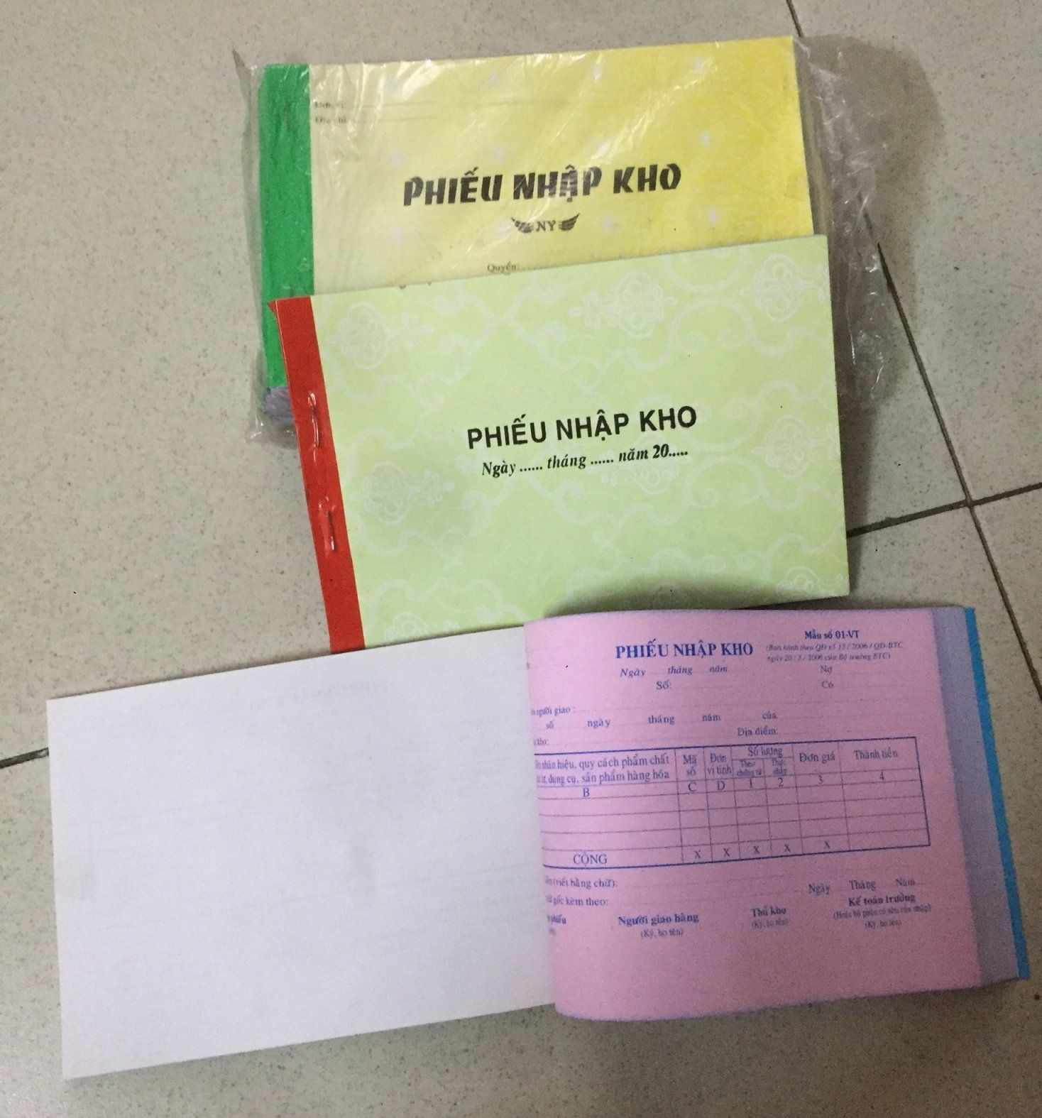 Phiếu nhập kho 2 liên, 3 liên  - 13x18.5cm