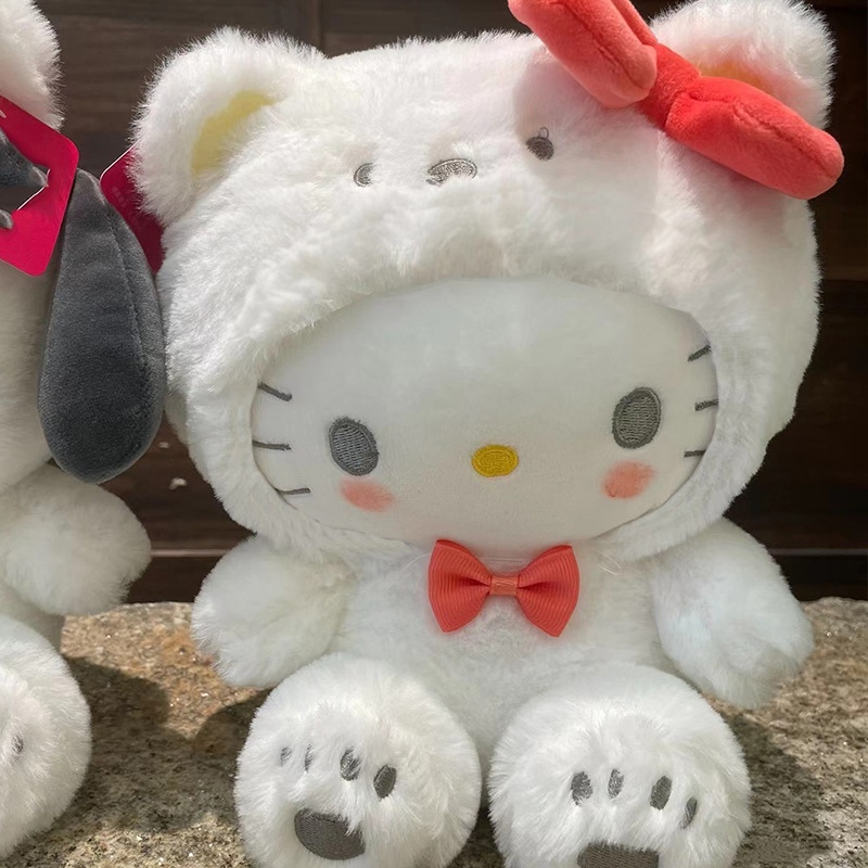 【Trick or Treat Alliance Mall】Original Sanrio Hello Kitty Cinnamonroll Kuromi Pochacco Stuffed Plush Cos Bear Toys Children Birthday Gifts.