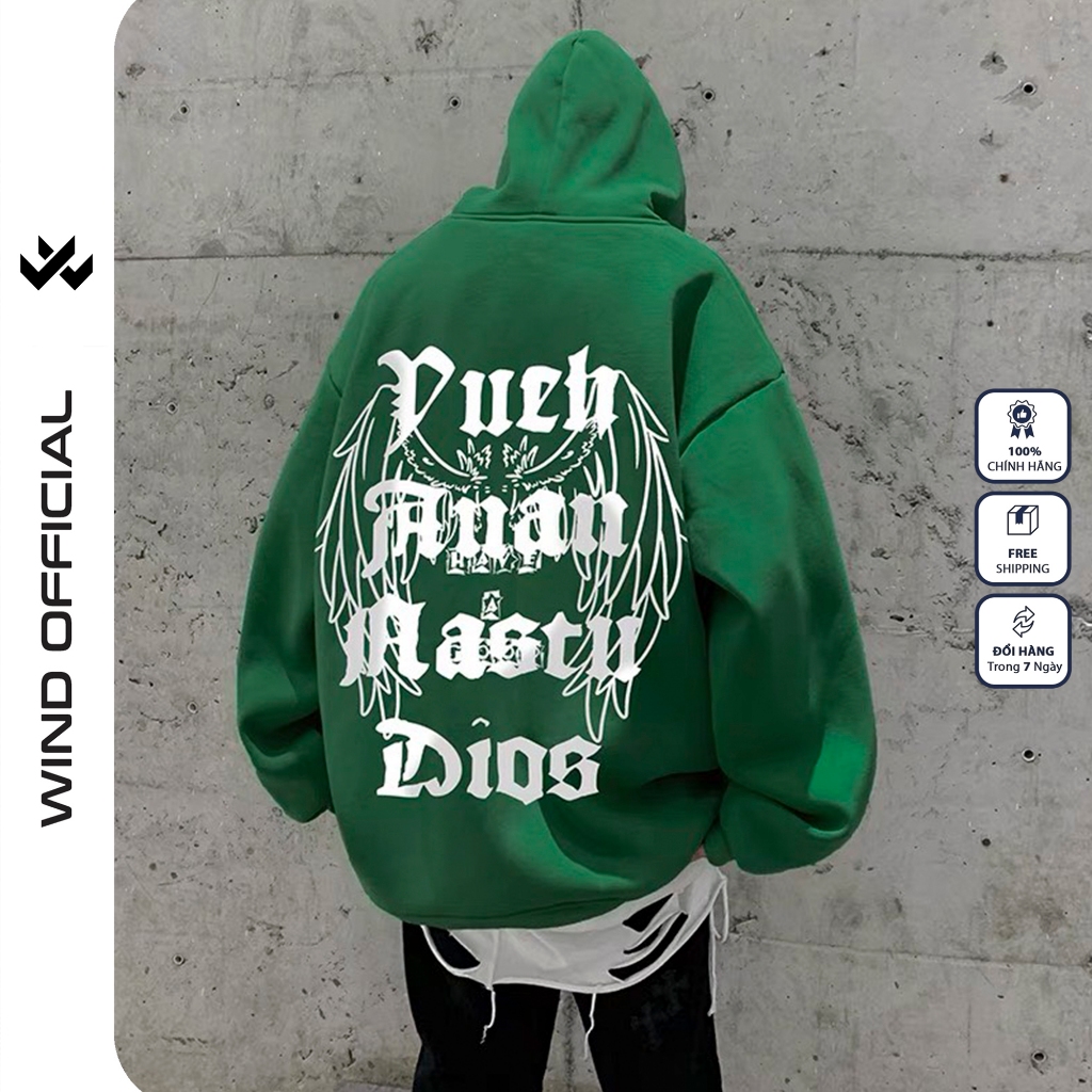 Áo hoodie unisex form rộng WIND WING bản Premium nỉ ngoại nam nữ oversize
