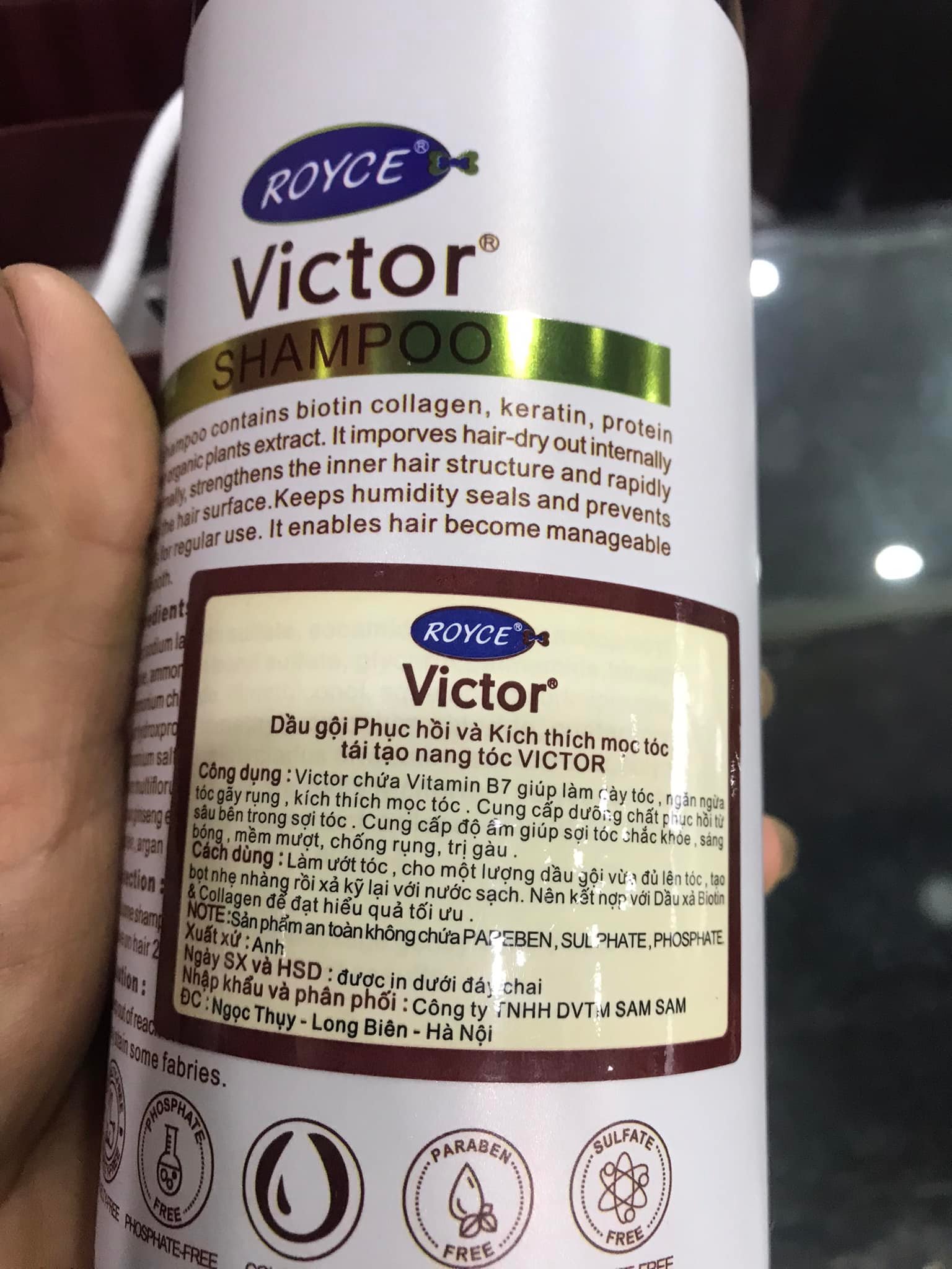 Cặp Dầu Gội Xả Biotin & Collagen Royce Victor