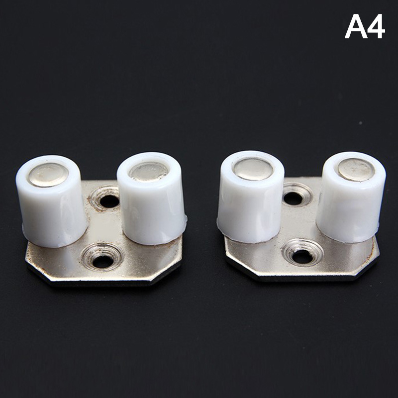 2Pcs Floor Mount Sliding Wooden Door Guide Roller Retainer Top