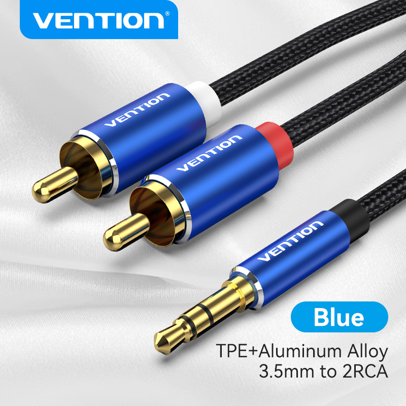 Vention Rca Cable 35mm Male To 2rca Male Aux Stereo Splitter Audio Cable 35mm Jack Rca Aux 1822