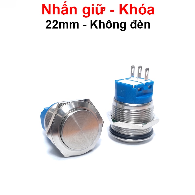 Nút nhấn chống nước đầu cao lỗ khoét 12mm/16mm/19mm/22mm