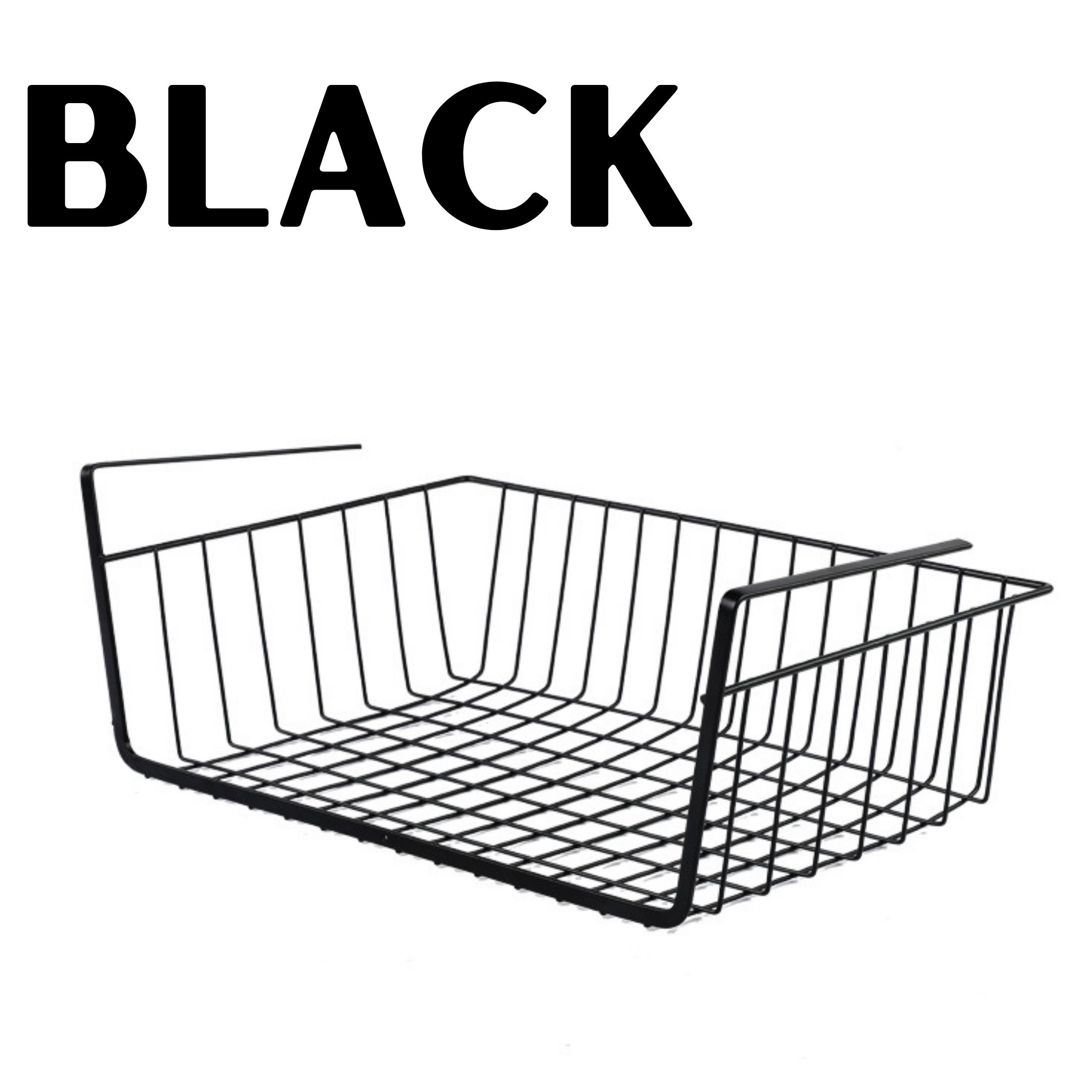 ZX HOMES DIY Under Shelf Table Pull Out Drawer Storage Basket Hanging