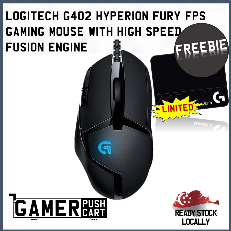 Kirkegård detaljer Bliv overrasket Logitech G402 Hyperion Fury FPS Gaming Mouse with High Speed Fusion Engine  | Lazada Singapore