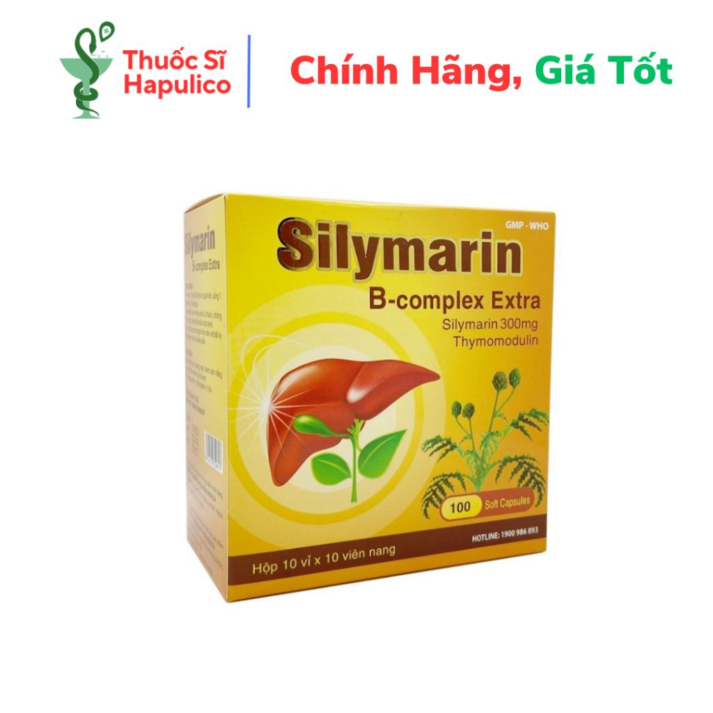 Viên uống bổ gan, giải độc gan Silymarin B-complex Extra - 100 viên