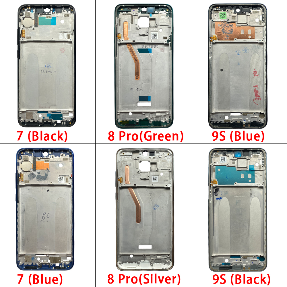 NEW 【Innovative design】For Xiaomi Redmi Note 7 8 9S 9 Pro Middle Frame Housing Bezel LCD Supporting Front Frame Repair Parts. 
