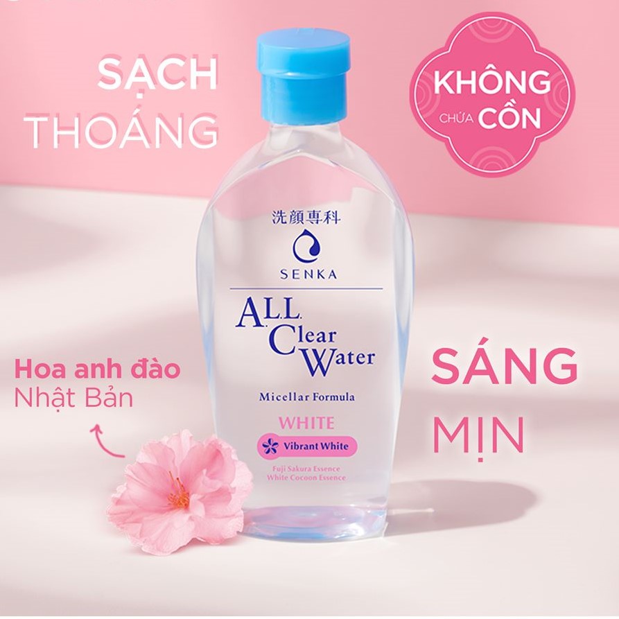 Tẩy Trang Dưỡng Trắng Senka Không Cồn (230ml)