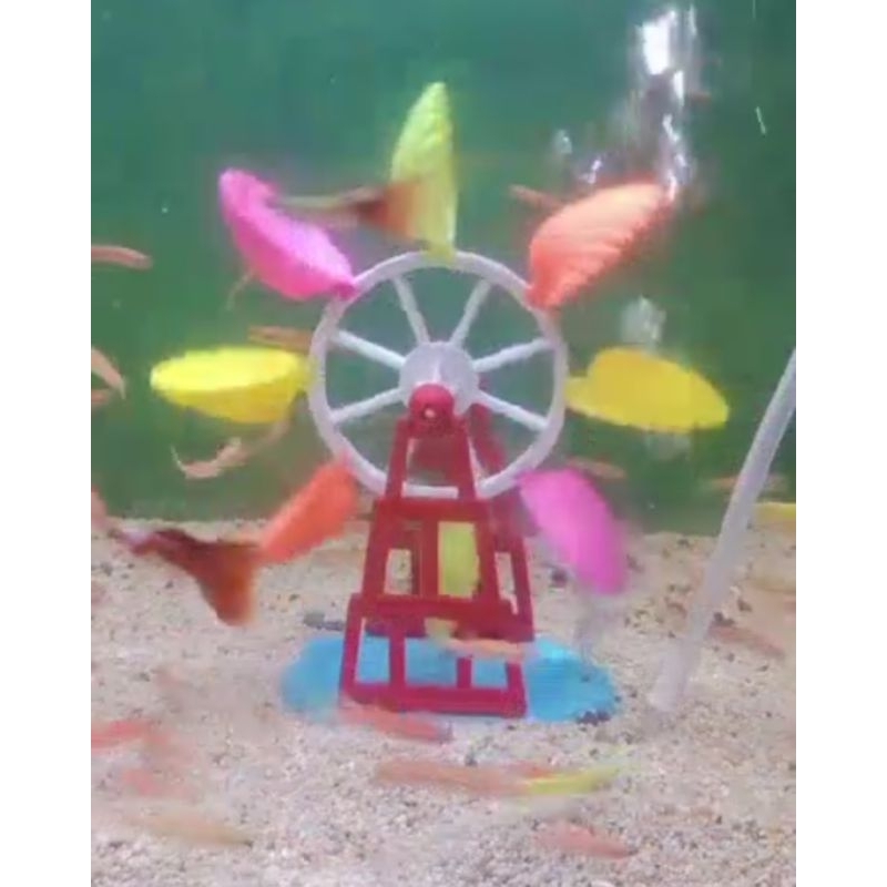 Hiasan aquarium mainan airpump SAKKAI PRO WATER WHEEL kincir