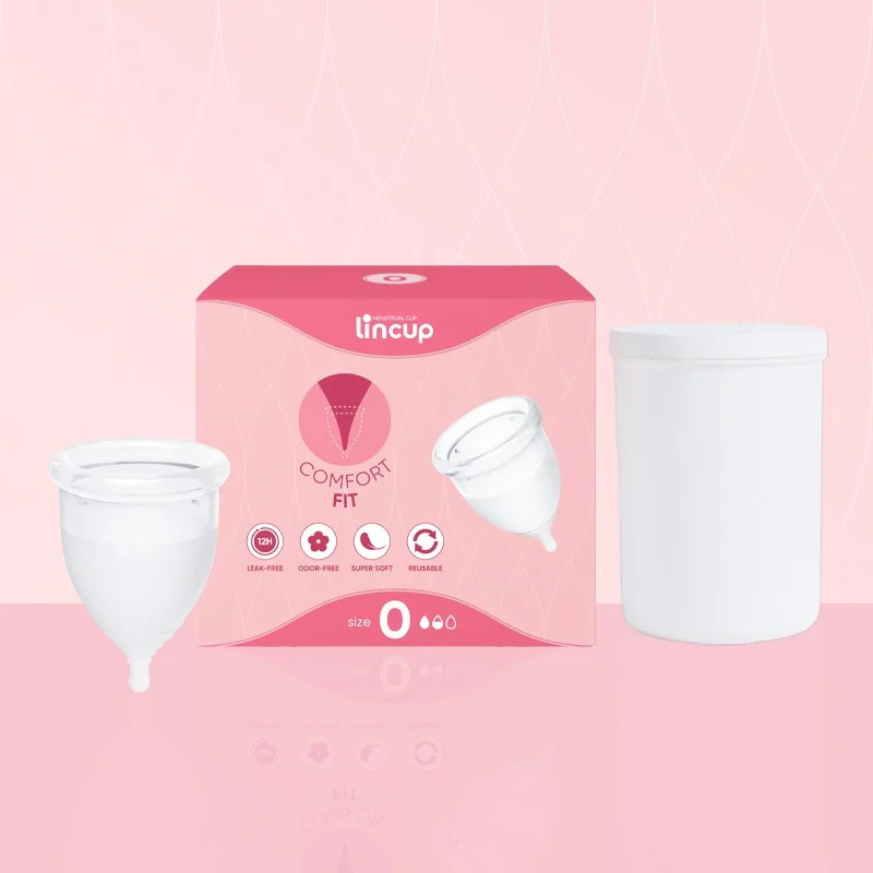 Cốc nguyệt san Lincup Chính hãng size mới Lincup 0, Lincup 1, Lincup 2 tặng Cốc tiệt trùng Linshell kháng khuẩn chịu nhiệt