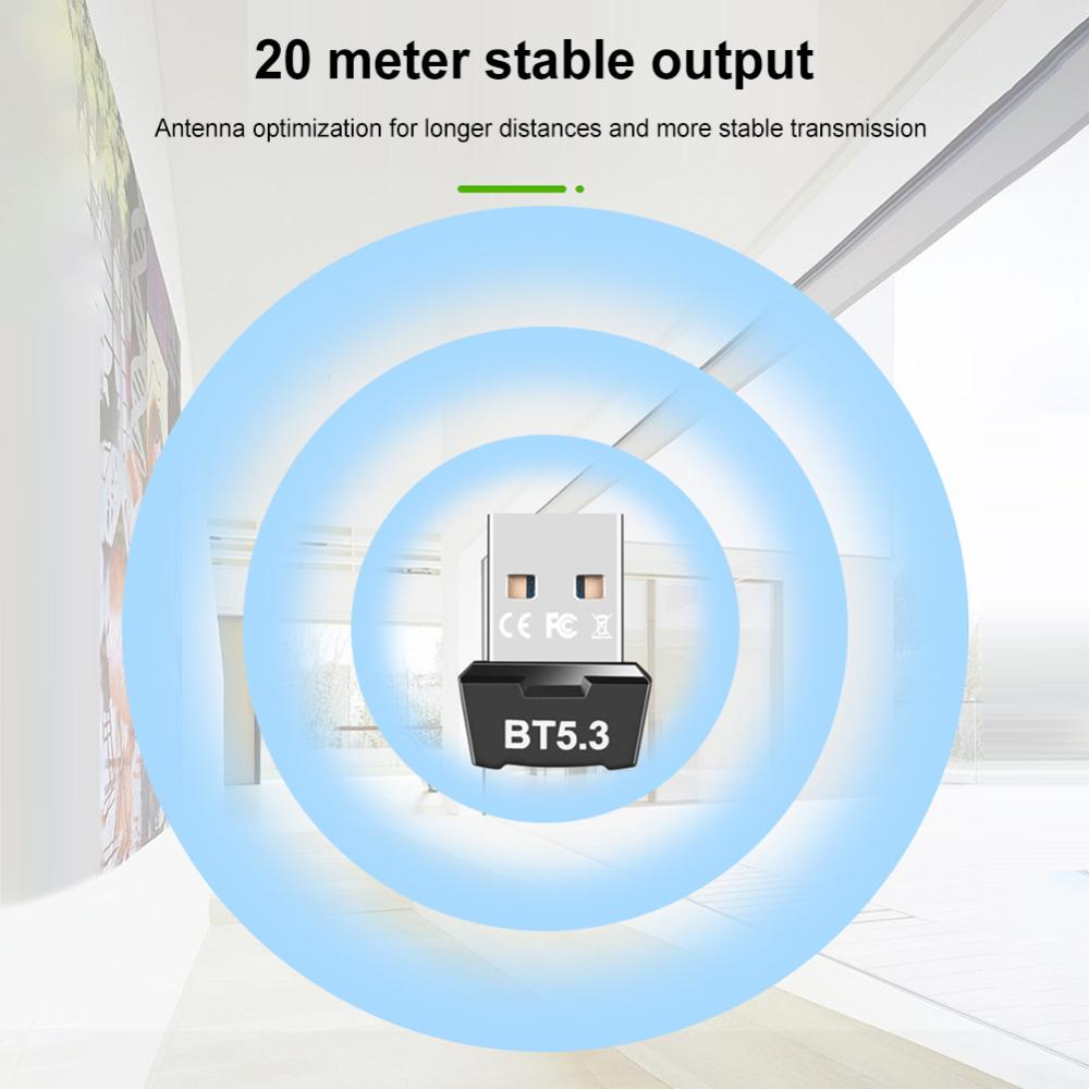 USB Adapter Dongle Portable Music Audio Receiver Transmitter 3Mbps for PC Speaker Mouse Gamepad Bluetooth-Compatible 5.3