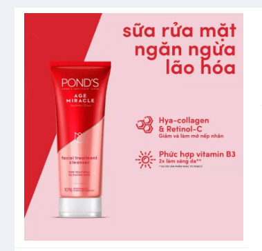 Sữa rửa mặt chống lão hóa Pond’s Age Miracle Youthfull Glow 100G