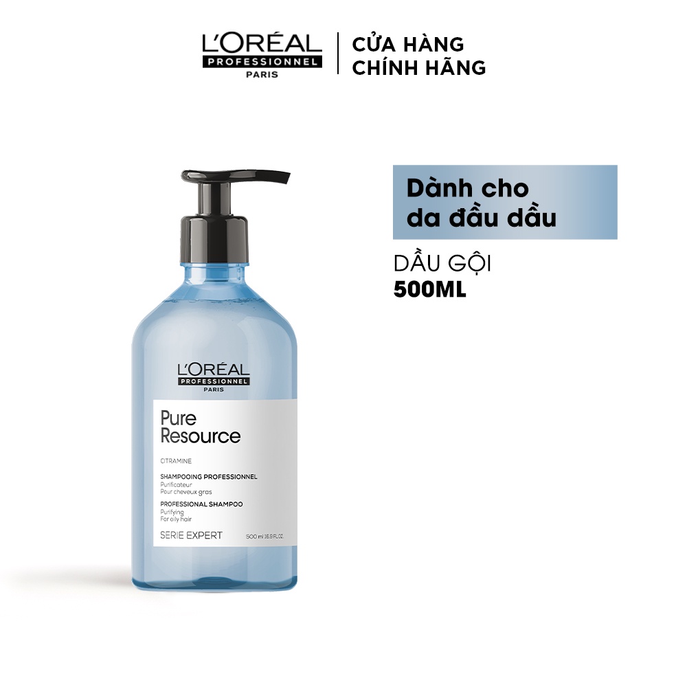 Dầu gội chăm sóc da đầu nhờn L'oreal Professionnel Pure Resource 500ml