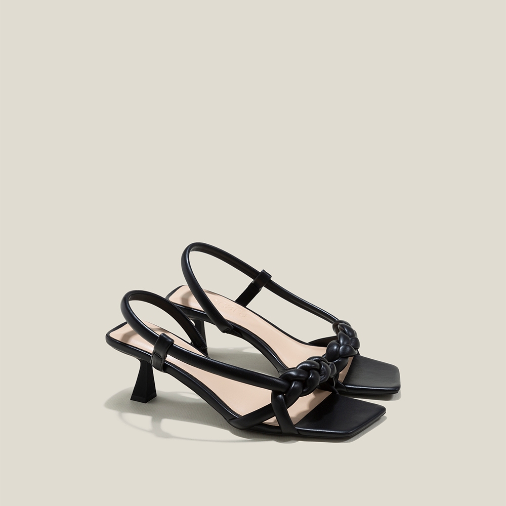 Vascara Sandal Spool Heel Quai Thắt Bính Phồng - SDN 0772