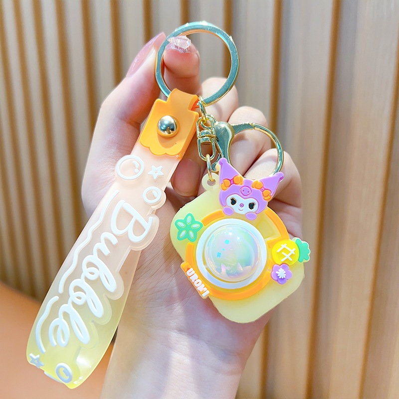 Móc khoá máy ảnh có đèn nháy con vật cute