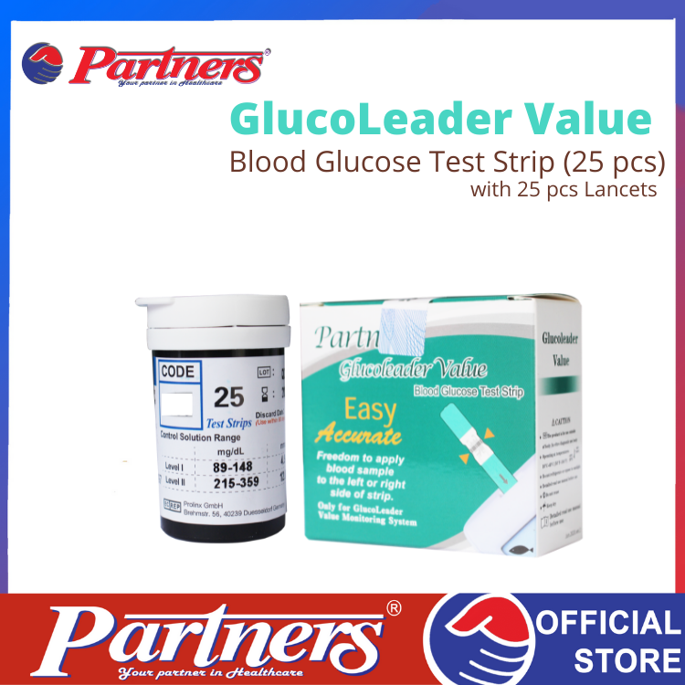 Partners GlucoLeader Value Blood Glucose Test Strip (25pcs) with