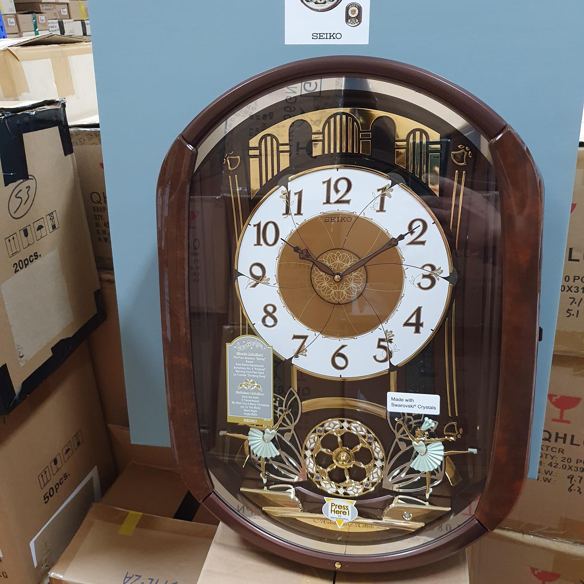 Seiko Qxm478brh Melody In Motion Clock