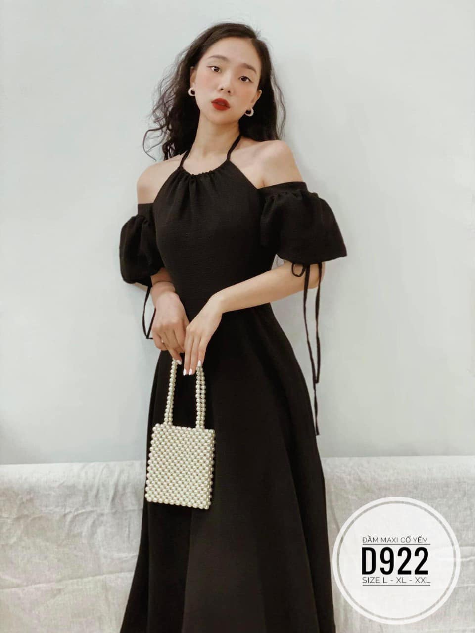 ĐẦN BIGSIZE CỔ YẾM TAY PHỒNG MẶC 2 KIỂU TRẮNG/ĐEN (L-2XL)