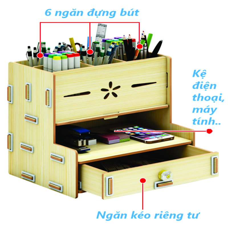Hộp Viết Gỗ Để Bàn Thời Trang HV03