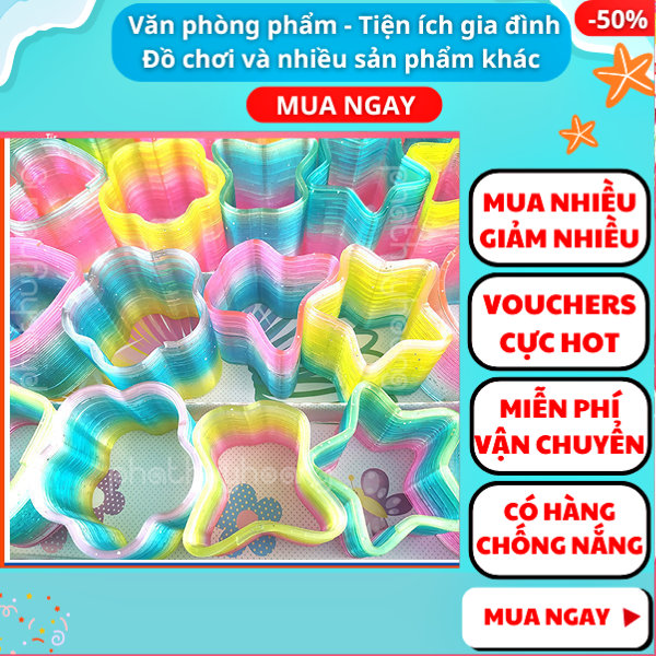 Combo 2 lò xo cầu vòng đồ chơi nhiều hình cho bé loại nhỏ,lò xo cầu vồng,lò xo đồ chơi, Aplusmart