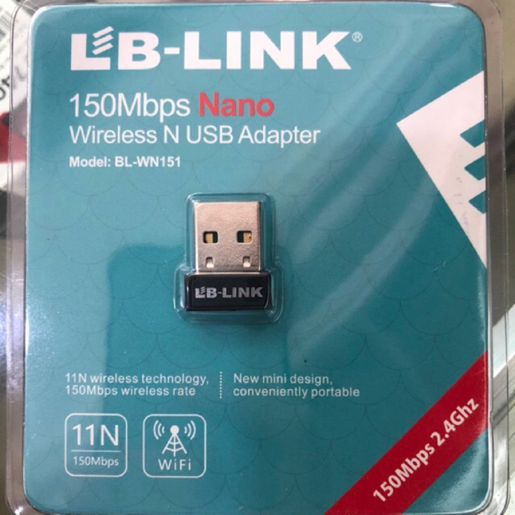 thiết bị thu wifi siêu nhỏ LB-LINK BL-WN151 Nano Đen