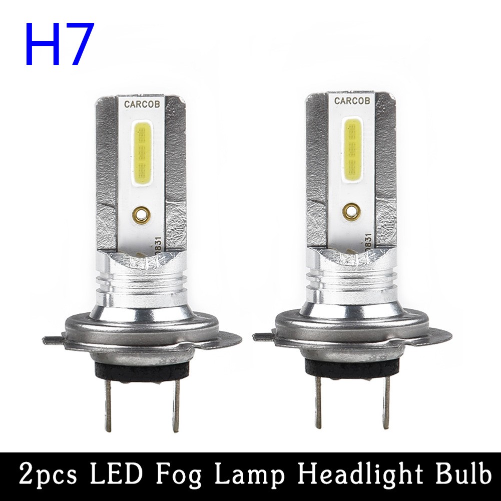 Waterproof and durable 2pcs h7 led fog lamp headlight bulbs 6500k white