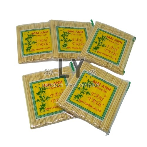 [Lốc 10 gói] Tăm trúc, tâm xỉa răng Mai Anh cao cấp