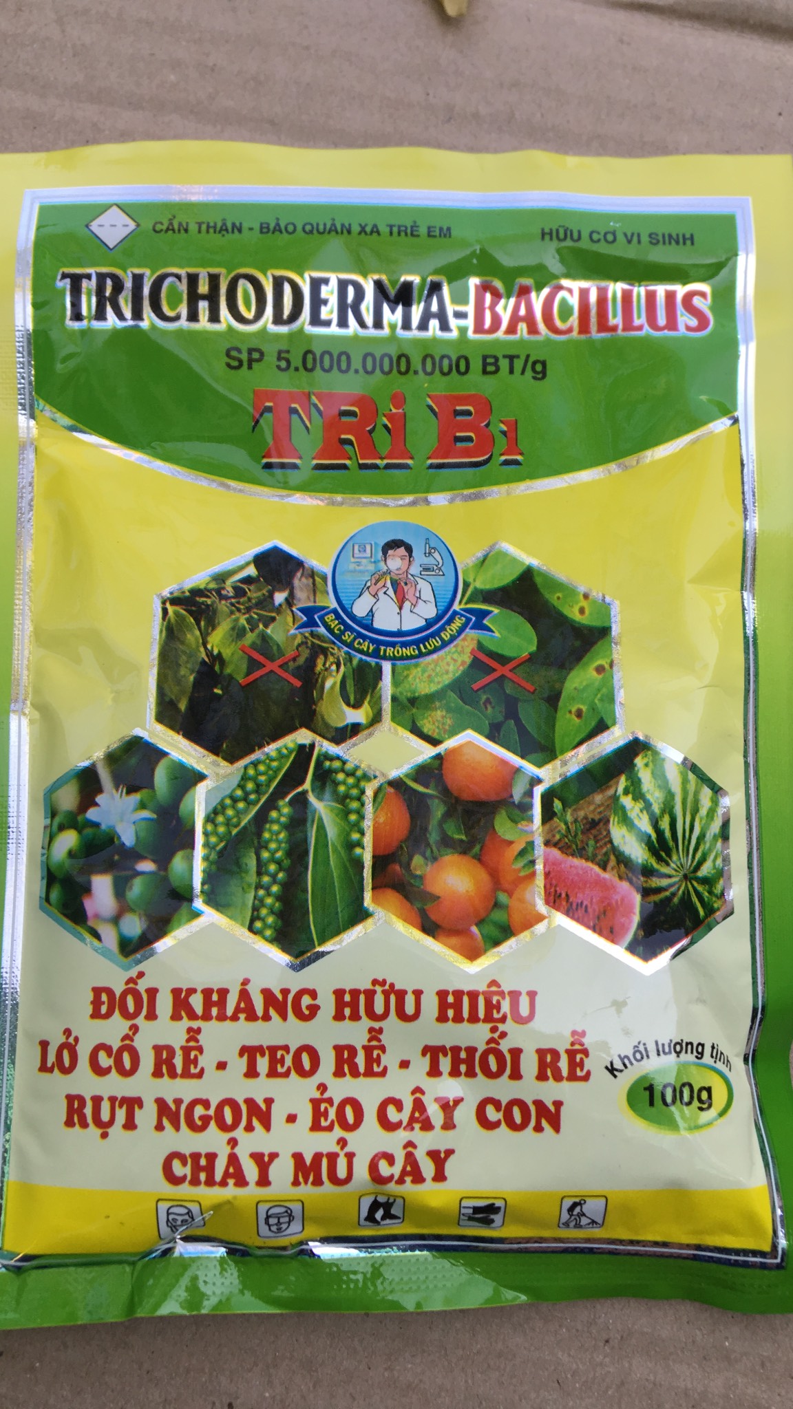 Nấm trichoderma Bacillus gói 100gr