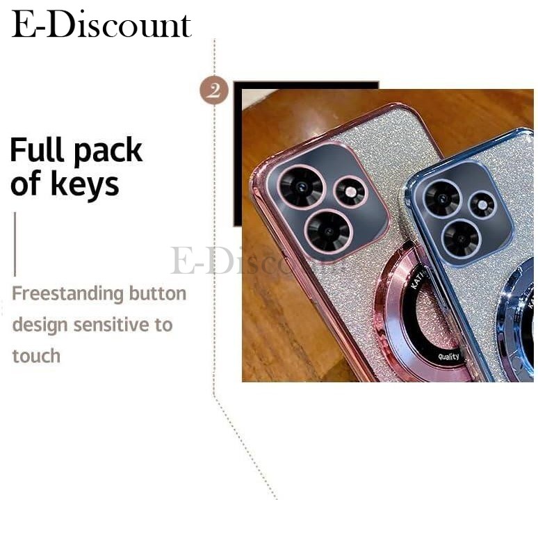 New Phone case Tecno Spark 30C Back cover Fashionable Frosted Silicone Soft Clear Dustproof Bracket Adsorb Holder For Tecno Spark 30C case.