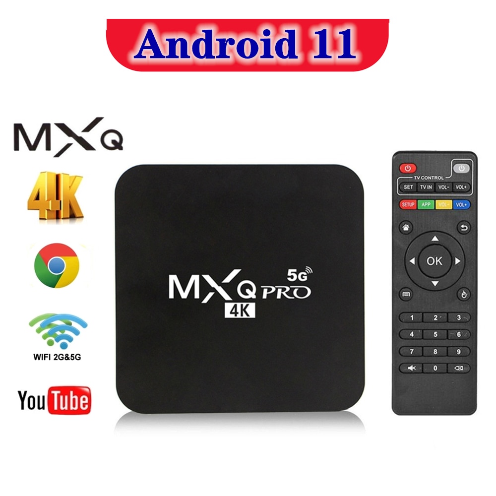 MXQ PRO TV BOX 11.0 S905L 2.4G&5G Wifi 8GB RAM 128GB ROM Youtube Media