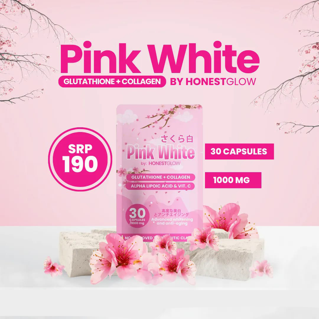 HonestGlow Pink White 30caps/500mg Glutathione Collagen Alpha Lipoic Acid  Vitamin C - Honest Glow PinkWhite | Lazada PH