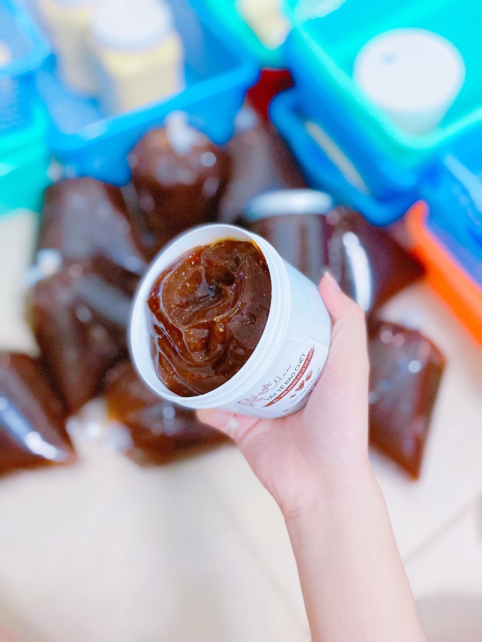 Lẻ hủ tẩy da chết cà phê nguyên chất 500g