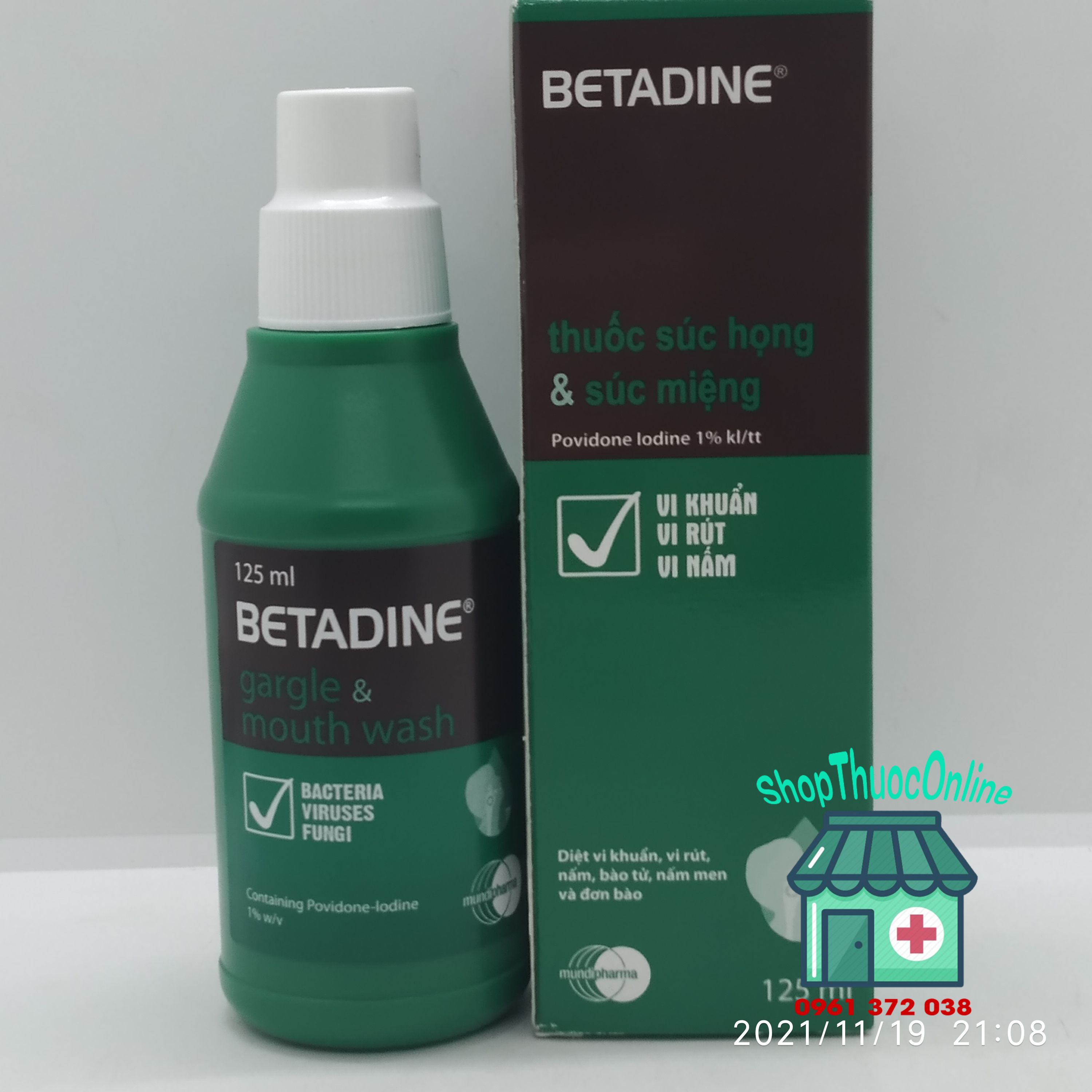Betadine chai xịt/súc họng