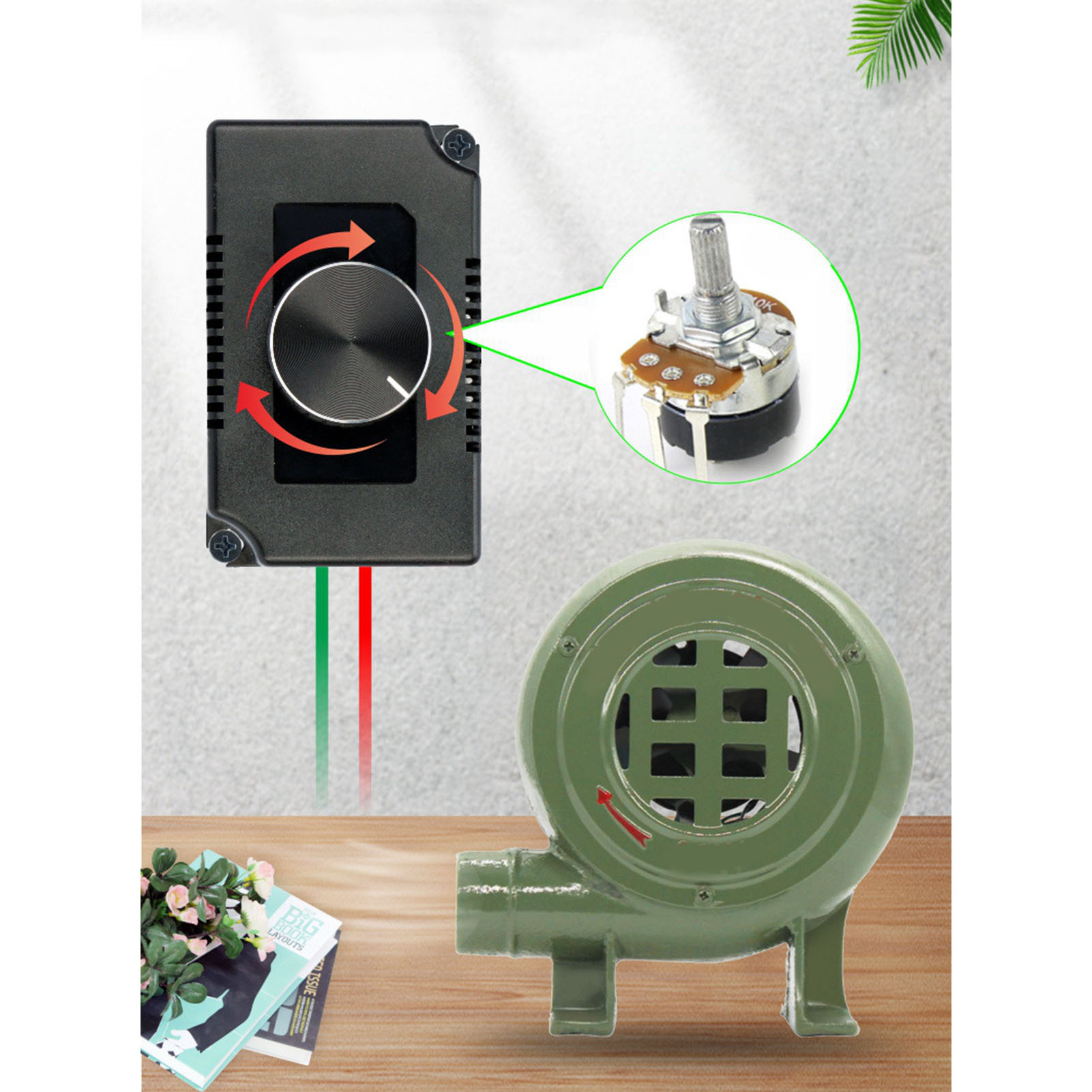Motor Speed Regulator Variable Motor Speed Controller Durable Stepless Wide Application AC 220V Input Stable Operation for Bulb