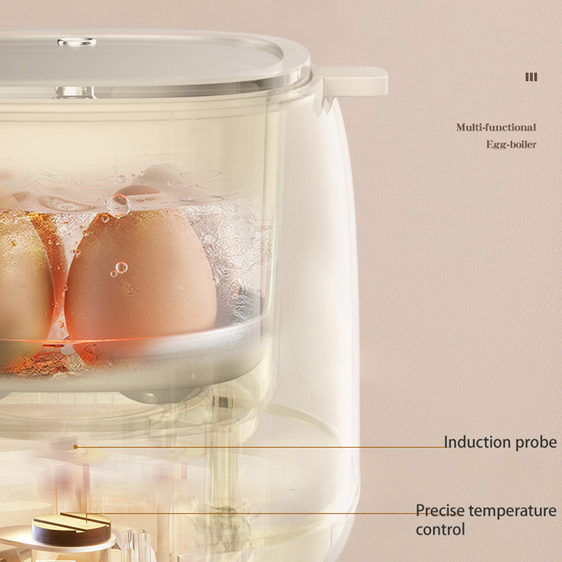 XiaoZhubangchu Egg cooker household egg steamer mini breakfast machine can be reserved for precise temperature control