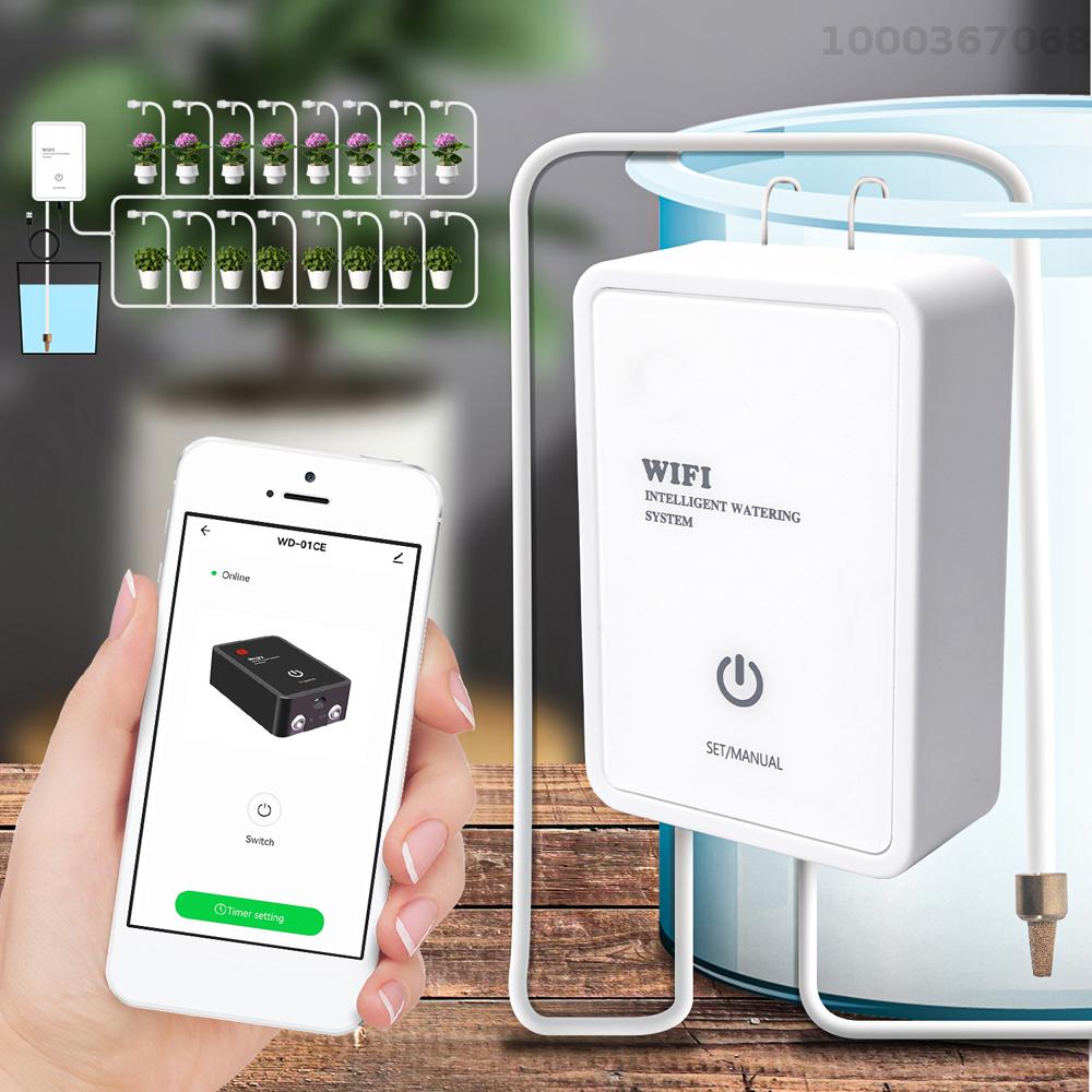 Tuya WIFI Automatic Watering Device Intelligent Timed Drip Irrigation System Support Remote APP Control for Garden Terrace Potted Plants