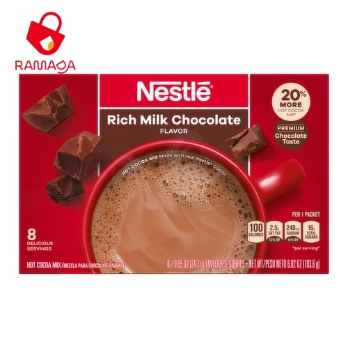 Bột Cocoa Hòa Tan Nestle Rich Milk Chocolate 193.6gr (date 03/2025)